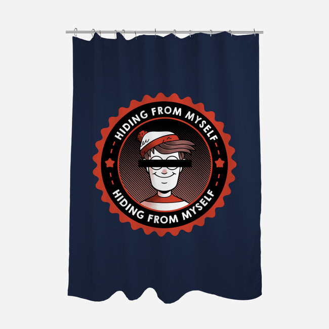 Hiding From Myself-None-Polyester-Shower Curtain-tobefonseca