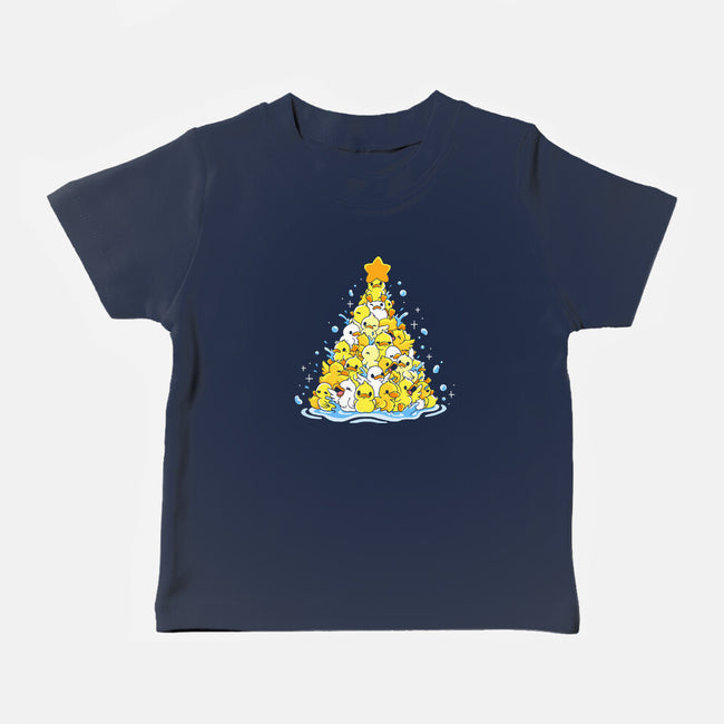 Ducks Christmas Tree-Baby-Basic-Tee-Vallina84