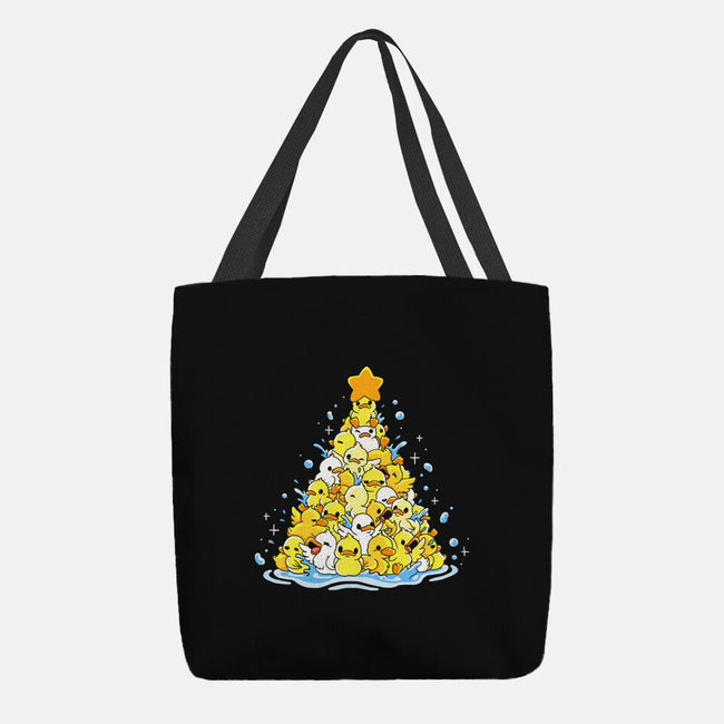 Ducks Christmas Tree-None-Basic Tote-Bag-Vallina84