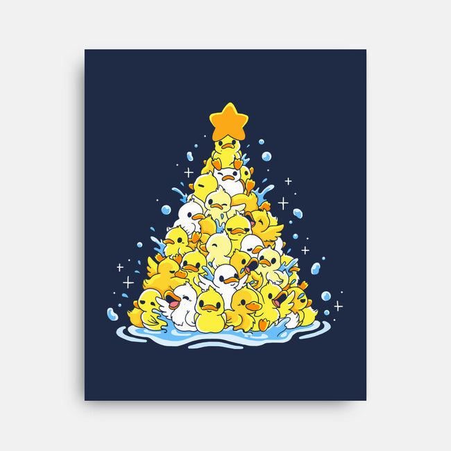 Ducks Christmas Tree-None-Stretched-Canvas-Vallina84