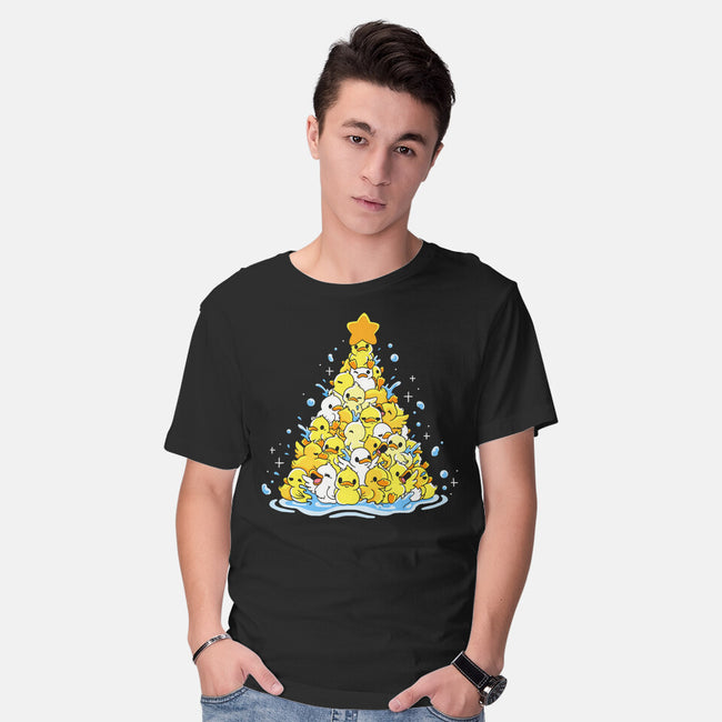 Ducks Christmas Tree-Mens-Basic-Tee-Vallina84