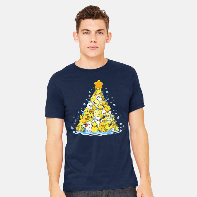 Ducks Christmas Tree-Mens-Heavyweight-Tee-Vallina84