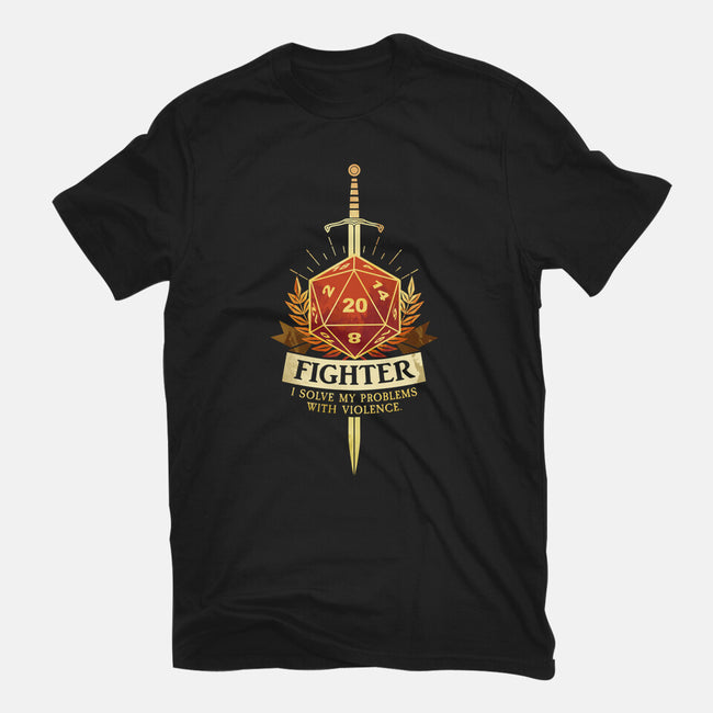 Fighter D20-Womens-Fitted-Tee-D20 Tees