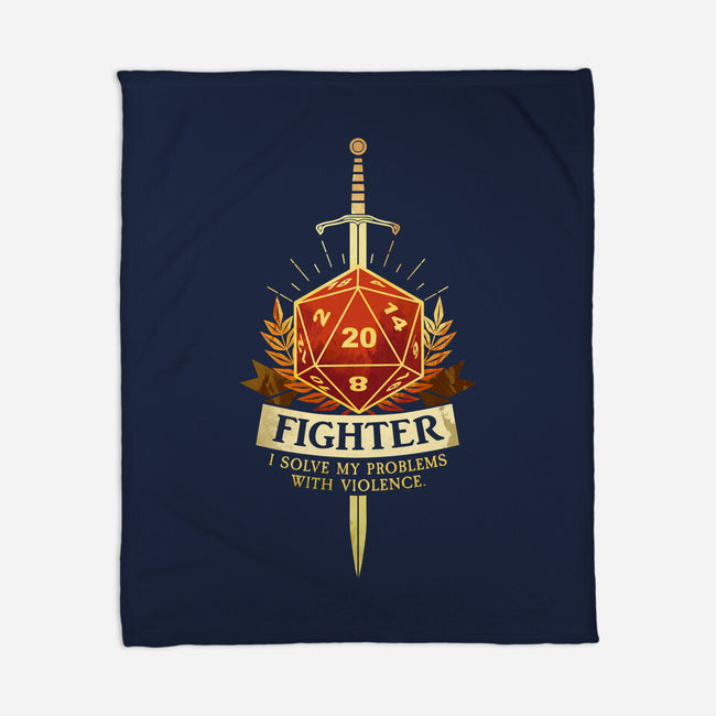 Fighter D20-None-Fleece-Blanket-D20 Tees