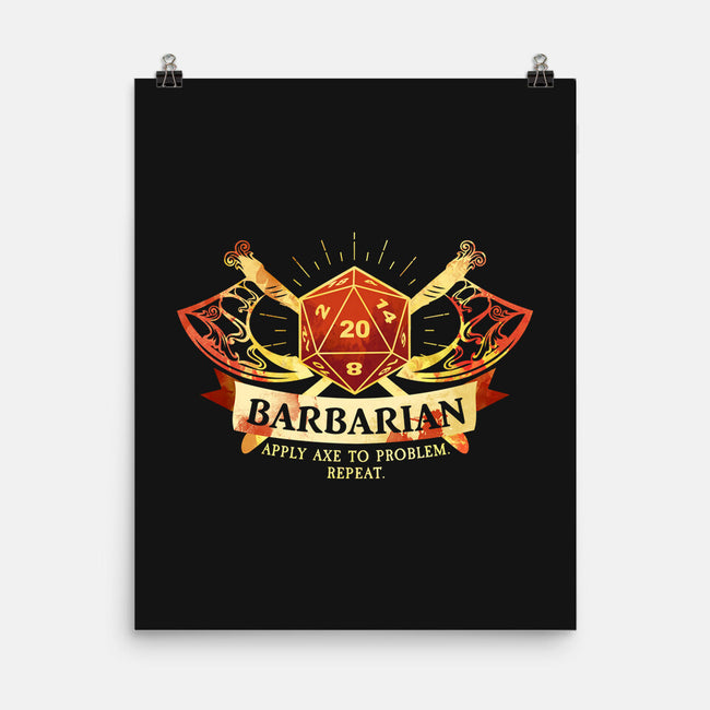 Barbarian-None-Matte-Poster-D20 Tees