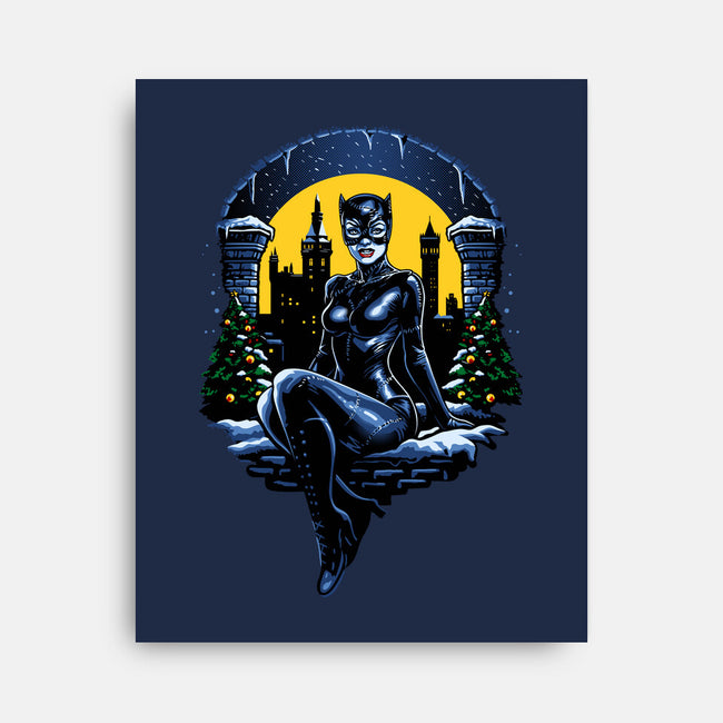 Christmas Kitty-None-Stretched-Canvas-daobiwan