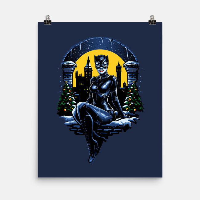 Christmas Kitty-None-Matte-Poster-daobiwan