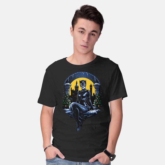 Christmas Kitty-Mens-Basic-Tee-daobiwan