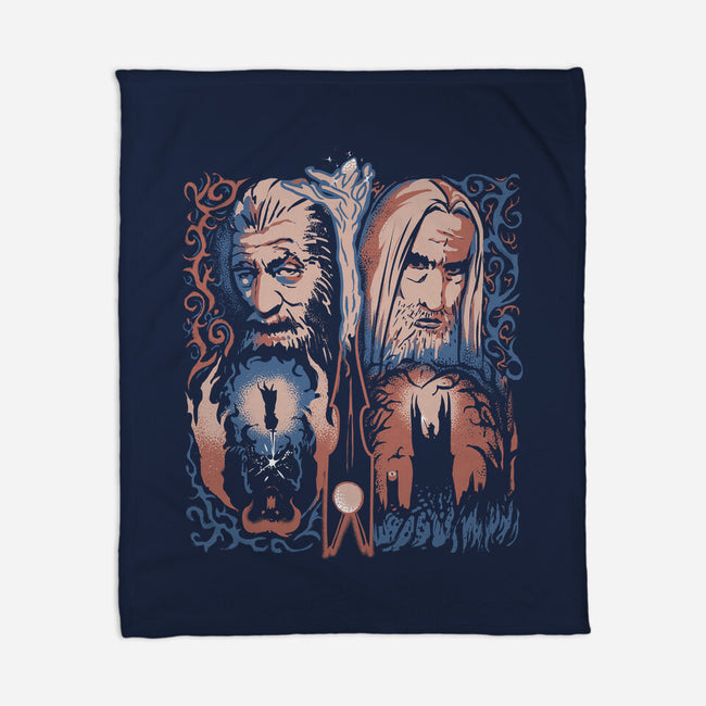 Two Wizards-None-Fleece-Blanket-IKILO