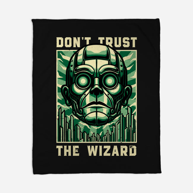 The Wizard Lies-None-Fleece-Blanket-Studio Mootant