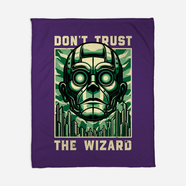 The Wizard Lies-None-Fleece-Blanket-Studio Mootant