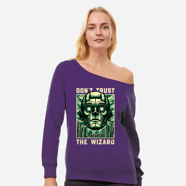 The Wizard Lies-Womens-Off Shoulder-Sweatshirt-Studio Mootant