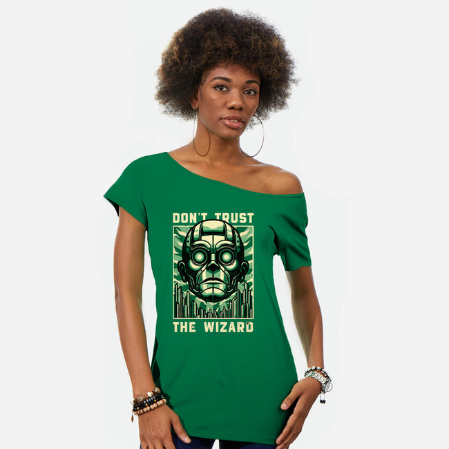 The Wizard Lies-Womens-Off Shoulder-Tee-Studio Mootant