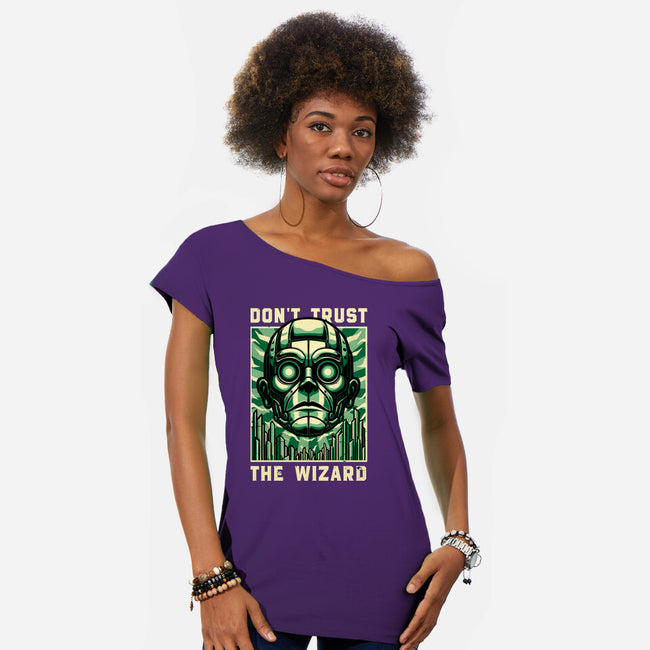 The Wizard Lies-Womens-Off Shoulder-Tee-Studio Mootant