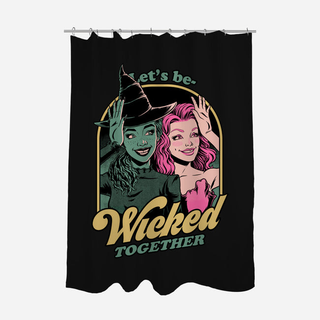 Green Pink Witches-None-Polyester-Shower Curtain-Studio Mootant