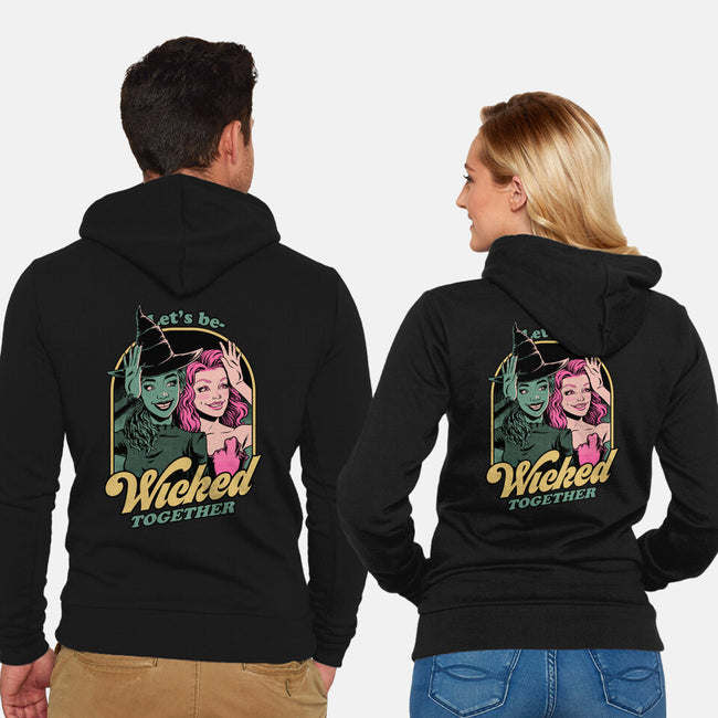 Green Pink Witches-Unisex-Zip-Up-Sweatshirt-Studio Mootant