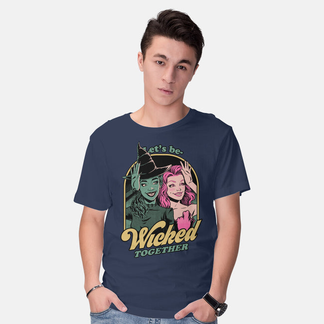 Green Pink Witches-Mens-Basic-Tee-Studio Mootant