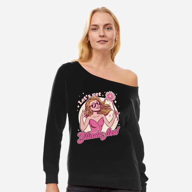 Glamour Pink Witch-Womens-Off Shoulder-Sweatshirt-Studio Mootant