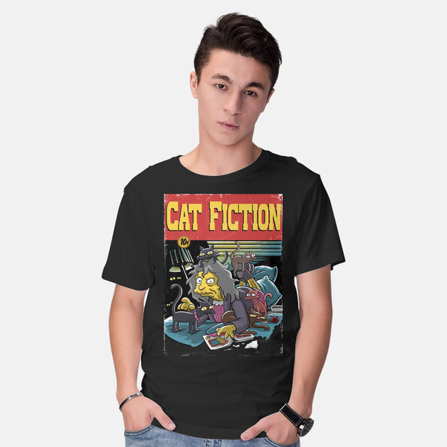 Cat Fiction-Mens-Basic-Tee-zascanauta