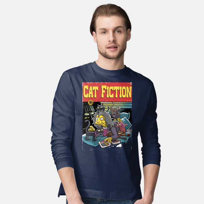 Cat Fiction-Mens-Long Sleeved-Tee-zascanauta