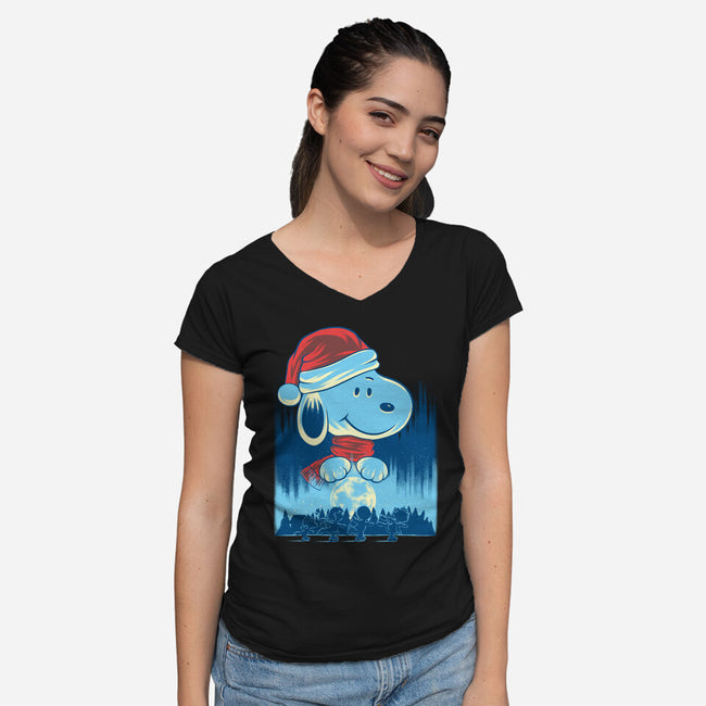 Winter Season Is Here-Womens-V-Neck-Tee-rmatix