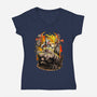 God Kratos-Womens-V-Neck-Tee-Diego Oliver