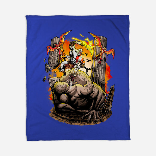 God Kratos-None-Fleece-Blanket-Diego Oliver