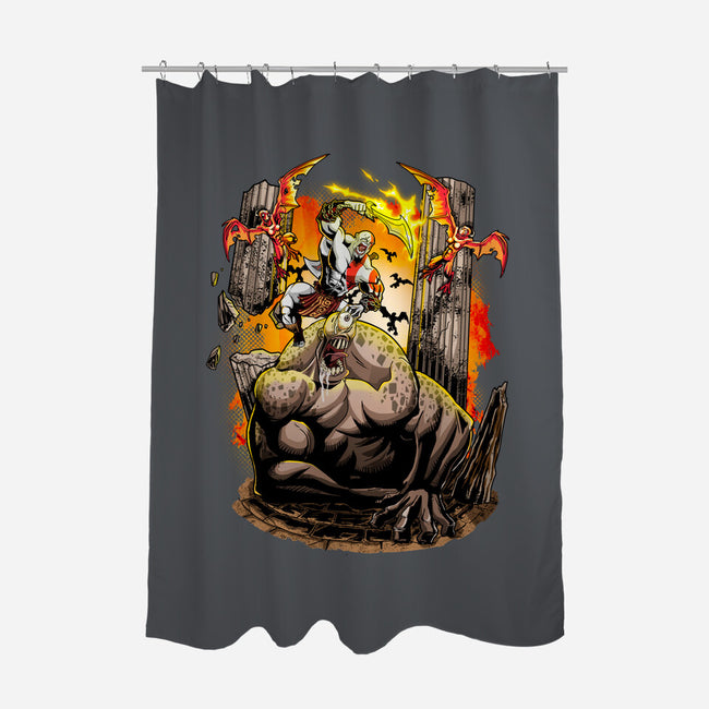 God Kratos-None-Polyester-Shower Curtain-Diego Oliver