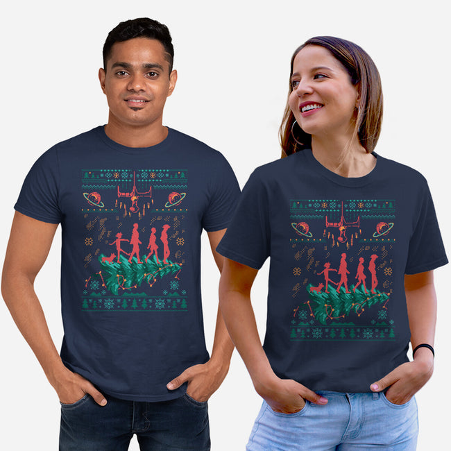 Space Cowboy Xmas-Unisex-Basic-Tee-marsdkart