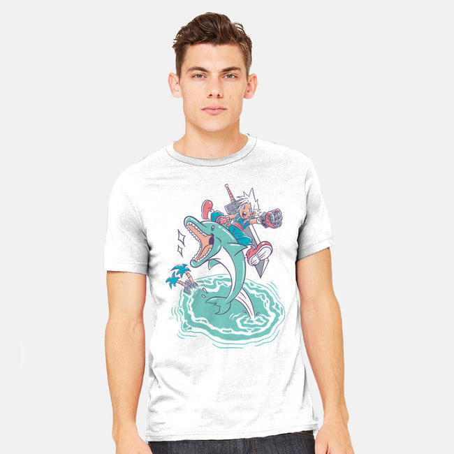 Dolphin Jump-Mens-Heavyweight-Tee-Henrique Torres