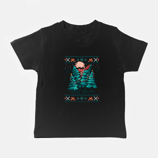 Attack On Christmas-Baby-Basic-Tee-marsdkart