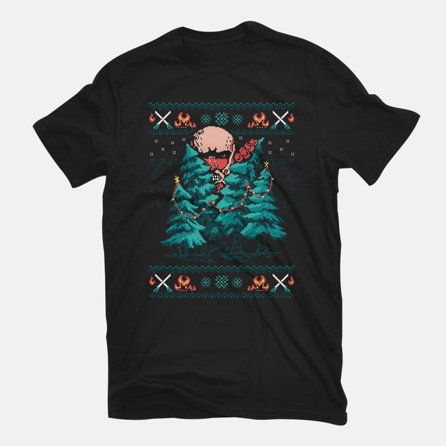 Attack On Christmas-Womens-Fitted-Tee-marsdkart