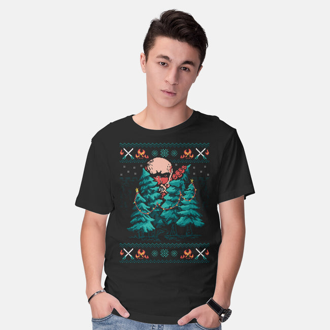 Attack On Christmas-Mens-Basic-Tee-marsdkart