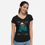 Attack On Christmas-Womens-V-Neck-Tee-marsdkart