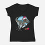 Jurassic Carnivore-Womens-V-Neck-Tee-estudiofitas