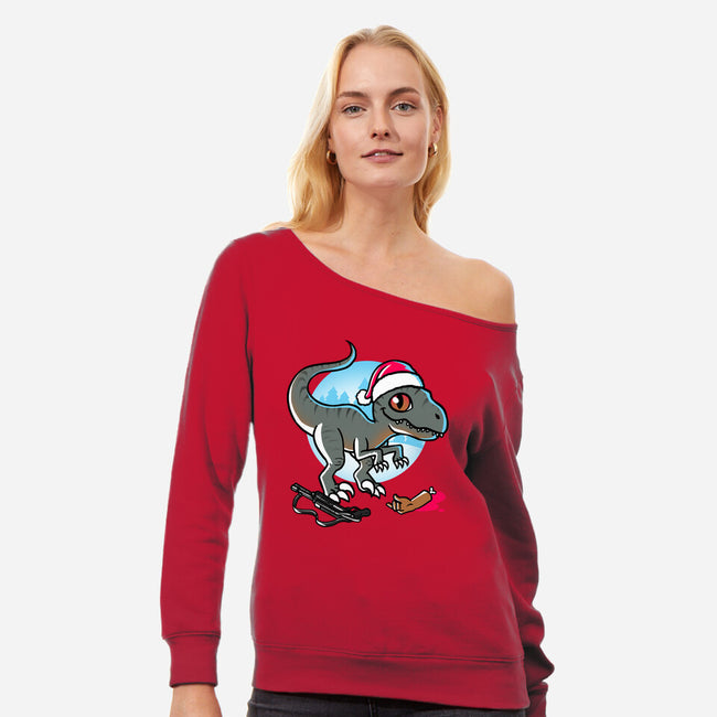 Jurassic Carnivore-Womens-Off Shoulder-Sweatshirt-estudiofitas