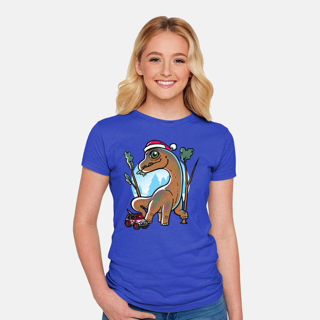 Jurassic Herbivore-Womens-Fitted-Tee-estudiofitas