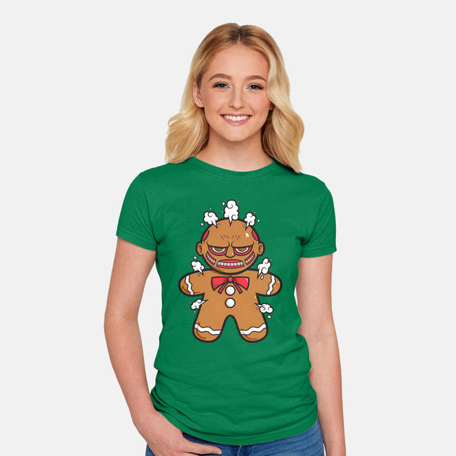 Gingerbread Titan-Womens-Fitted-Tee-krisren28