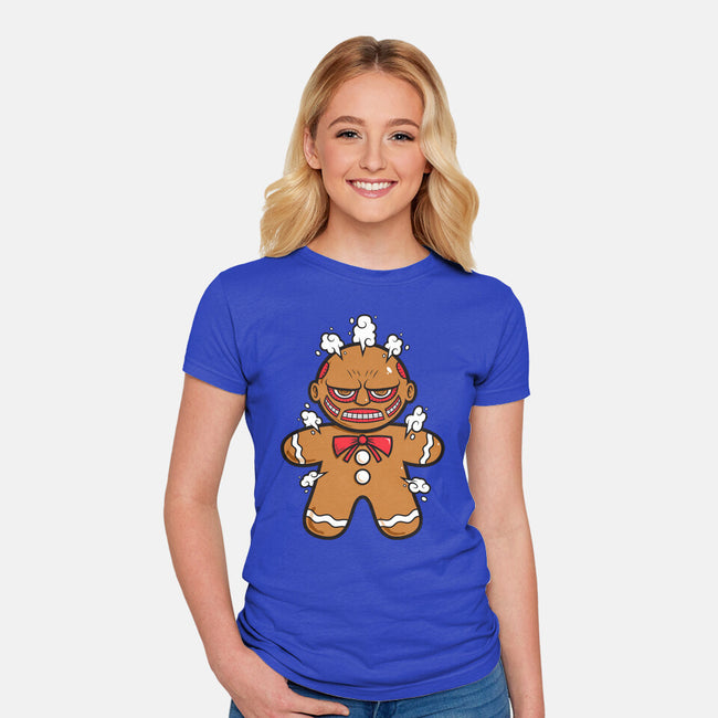 Gingerbread Titan-Womens-Fitted-Tee-krisren28