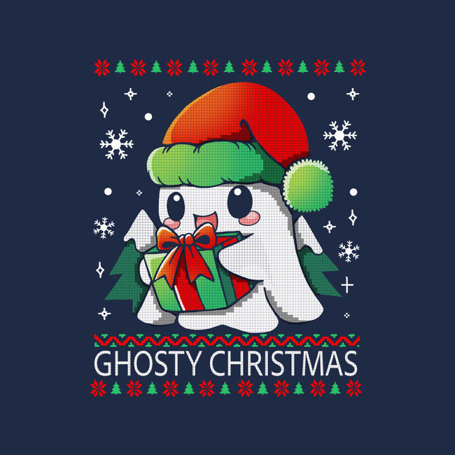 Ghosty Christmas-Womens-Fitted-Tee-Vallina84