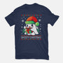 Ghosty Christmas-Womens-Fitted-Tee-Vallina84