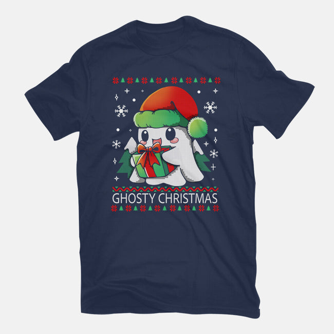 Ghosty Christmas-Unisex-Basic-Tee-Vallina84