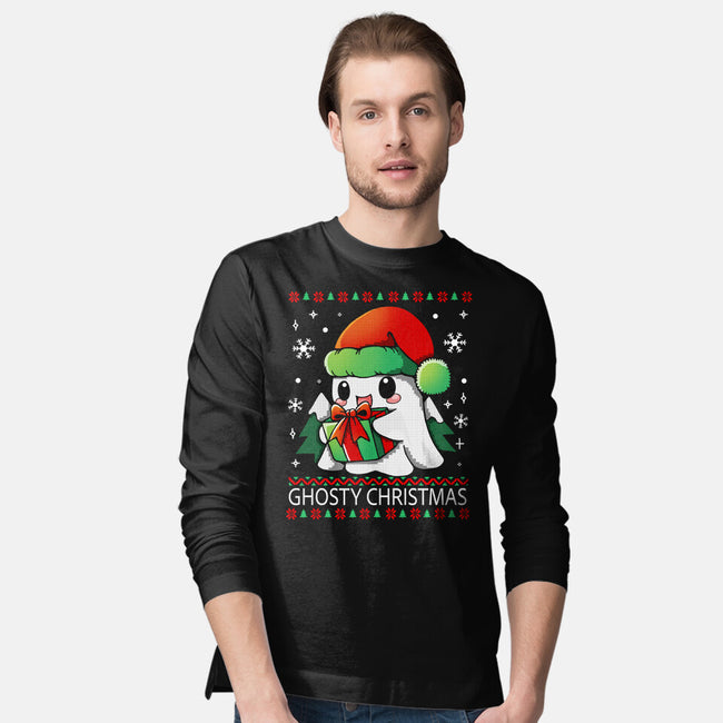 Ghosty Christmas-Mens-Long Sleeved-Tee-Vallina84