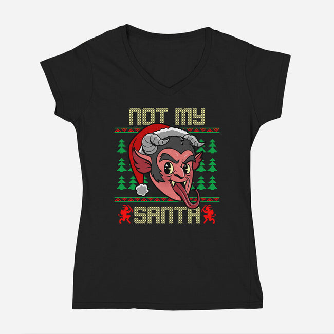 Not My Santa-Womens-V-Neck-Tee-Boggs Nicolas