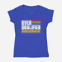 Overqualified Underachiever-Womens-V-Neck-Tee-Studio Mootant