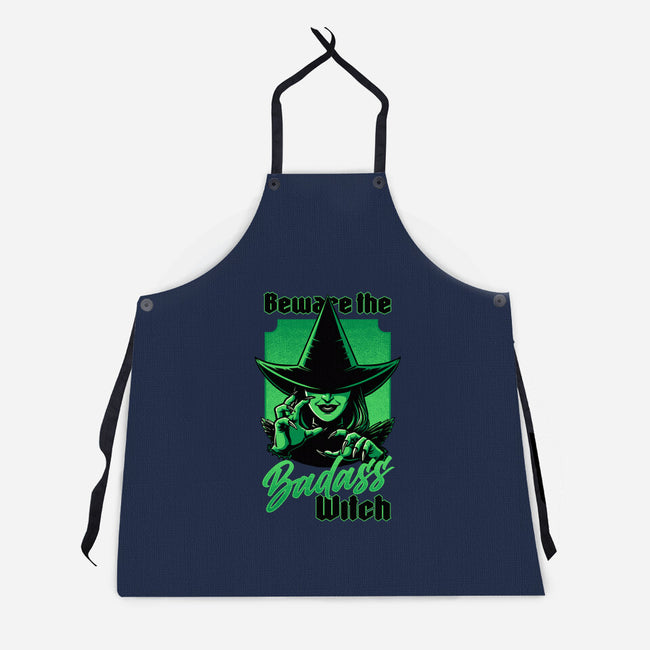 Beware Green Witch-Unisex-Kitchen-Apron-Studio Mootant