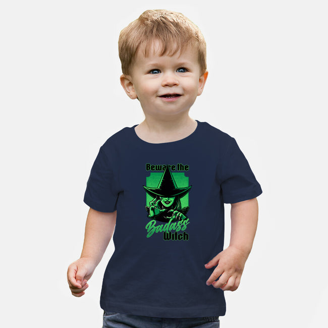 Beware Green Witch-Baby-Basic-Tee-Studio Mootant