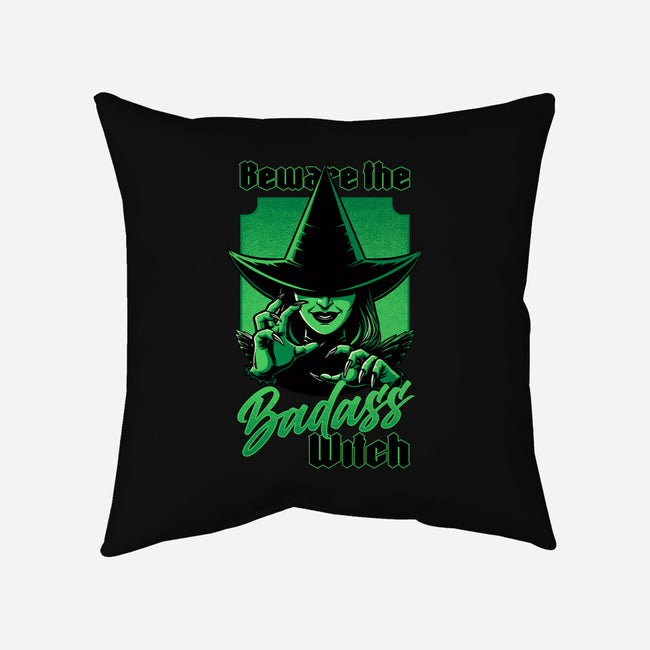 Beware Green Witch-None-Removable Cover w Insert-Throw Pillow-Studio Mootant