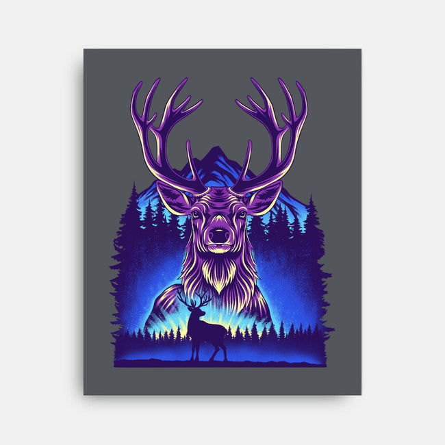 Winter Deer-None-Stretched-Canvas-rmatix