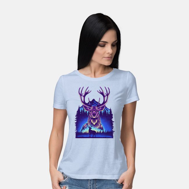 Winter Deer-Womens-Basic-Tee-rmatix